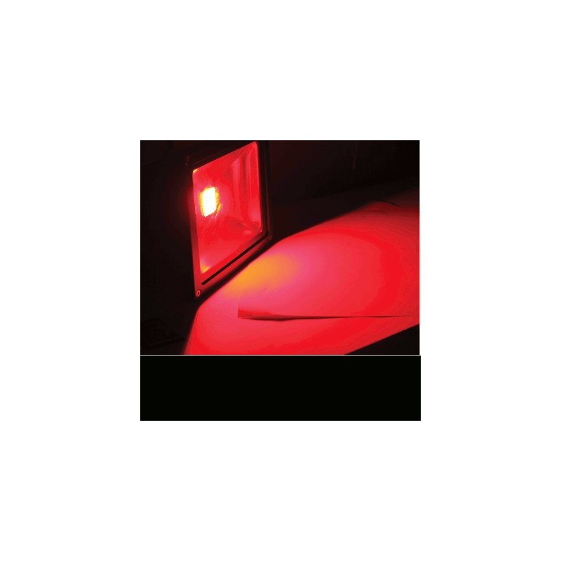 image: Projecteur LED 20W Couleur ROUGE étanche & alu image: Projecteur LED 20W Couleur ROUGE étanche & alu
