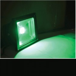 image: Projecteur LED 20W Couleur VERT étanche & alu
