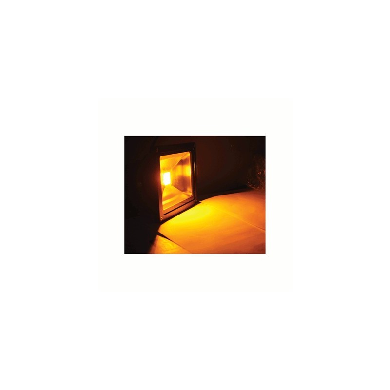 image: Projecteur LED 20W Couleur JAUNE étanche & alu image: Projecteur LED 20W Couleur JAUNE étanche & alu