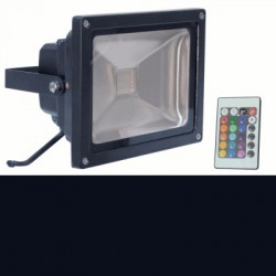 image: Projecteur  LED 30W d'exterieur Couleur RGB & télécommande