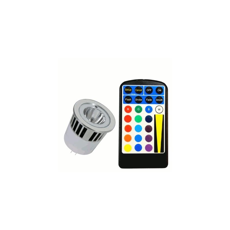 image: AMPOULE couleur LED MR16 RVB 5W TEL image: AMPOULE couleur LED MR16 RVB 5W TEL