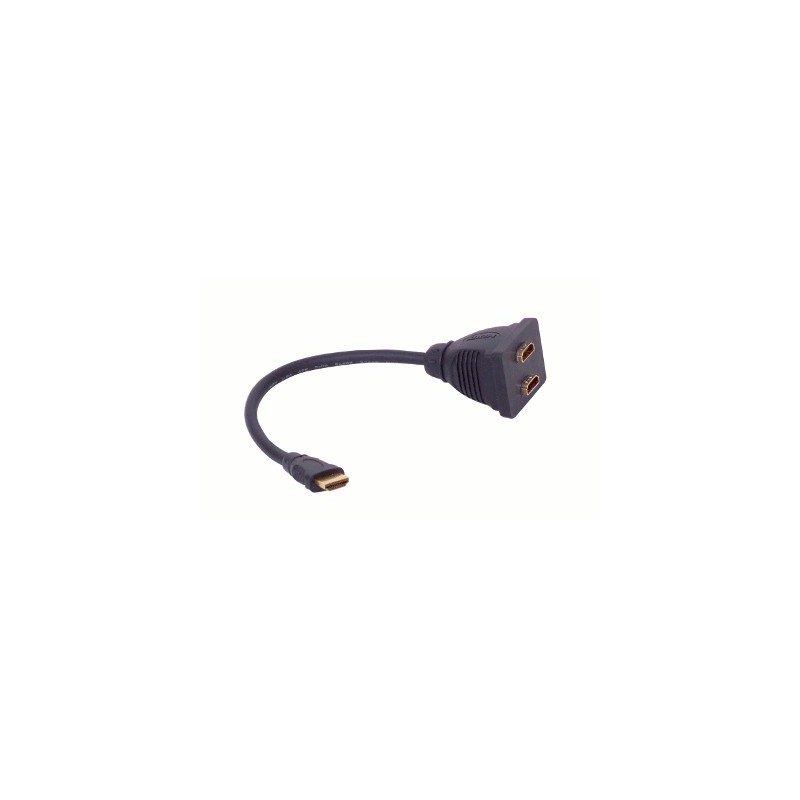 image: coupleur HDMI ; Cordon HDMI Mâle vers 2 x HDMI Femelles. 15cm HD image: coupleur HDMI ; Cordon HDMI Mâle vers 2 x HDMI Femelles. 15cm HD