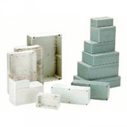 image: COFFRET ETANCHE EN ABS - GRIS FONCE 64 x 58 x 35mm