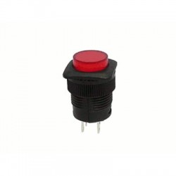 MINI BOUTON POUSSOIR METAL ROUGE OFF-(ON) - TIDO