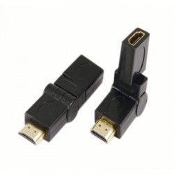 image: Adaptateur HDMI à Pivot HDMI-A vers HDMI-A Plaqué Or