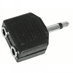 image: Adaptateur 2XJack 3.5Femelle mono/ 1XJack 3.5 Male mono