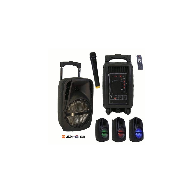 image: Enceinte PORTABLE 600W HF AMPLIFIE MP3/USB/BT/LED + pied image: Enceinte PORTABLE 600W HF AMPLIFIE MP3/USB/BT/LED + pied