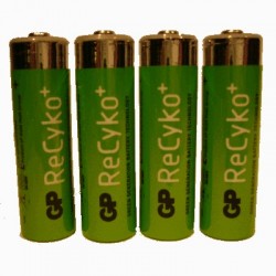 image: Pile Rechargeable X4 AAA(LR3)- RECYKO+