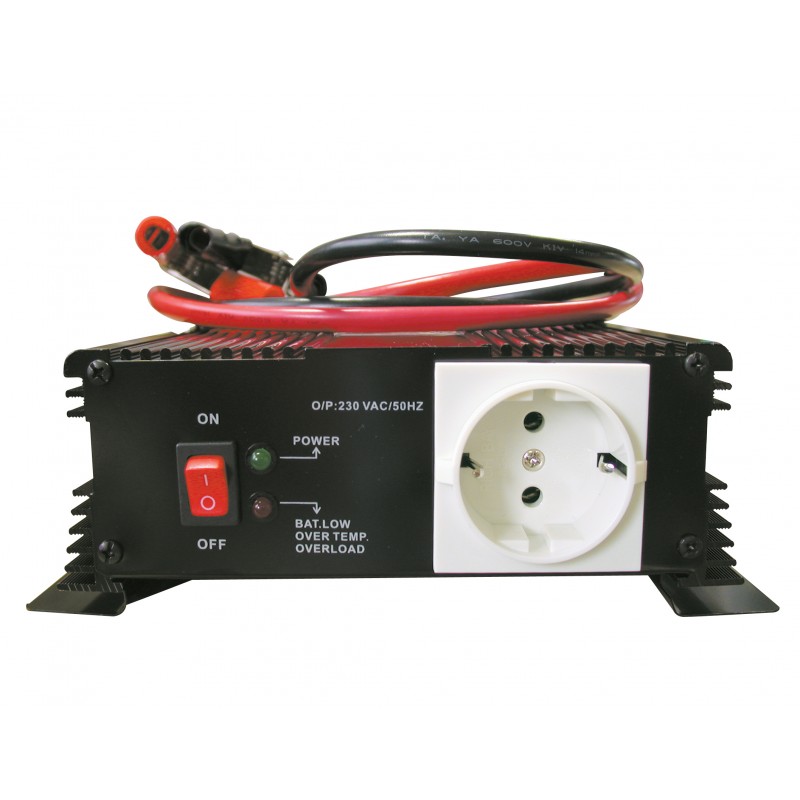 Convertisseur de tension automatique 12-24V / 220V - 800 W avec prise USB  2.1 A pas cher 