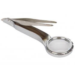 Loupe pincette inox