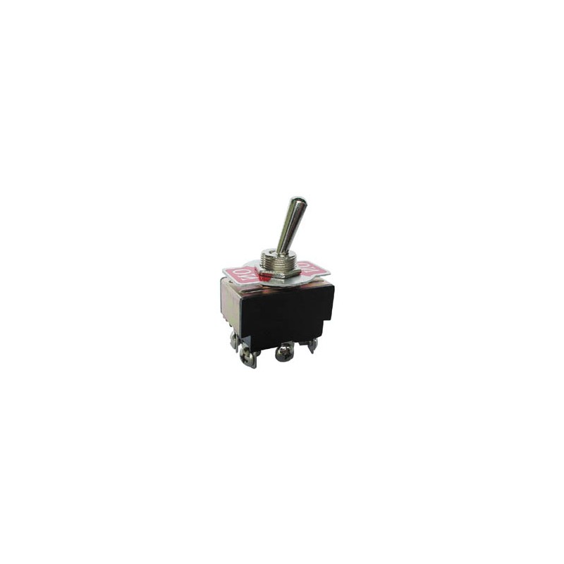 Interrupteur Bipolaire à Levier 10A 250V - Pour Encastrement, Connexion 4 Vis, ON/OFF