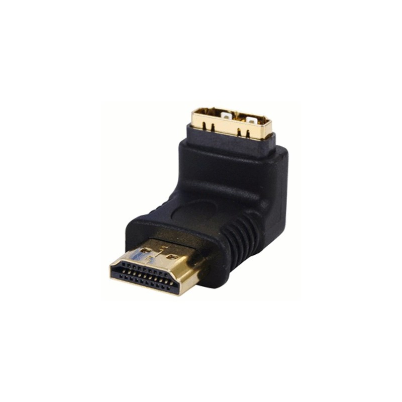 image: Adaptateur HDMI coudé plaqué OR